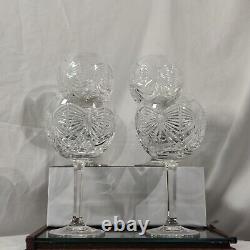 Set 4 Waterford Crystal Millenium Happiness Toasting Goblets Balloon Wine Glass