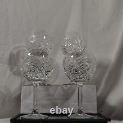 Set 4 Waterford Crystal Millenium Happiness Toasting Goblets Balloon Wine Glass