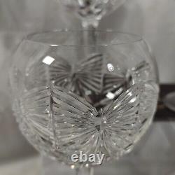 Set 4 Waterford Crystal Millenium Happiness Toasting Goblets Balloon Wine Glass