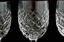 Set 4 Waterford Ireland Crystal Claret Red Wine Goblet 7 1/8 Powerscourt