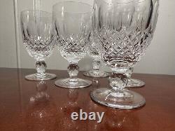 Set 5 Vtg WATERFORD CRYSTAL Colleen Short Stem 6 oz Claret Wine Glasses IRELAND