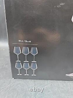 Set 6 Glasses Wine Aria 79 CL IN Eco Crystal RCR Cristalleria for Restaurant