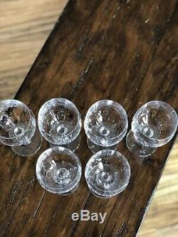 Set/ 6 MIKASA STEPHANIE Wine Glasses 7.5 Water Goblets Clear Crystal Optic EXCL
