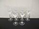 Set (6) Rosenthal Studio Linie Iris Frosted Stem Crystal White Wine Glasses