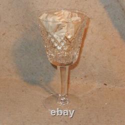 Set 6 Vintage Waterford ALANA Cut Crystal Retired Claret Wine Glass Irish Goblet