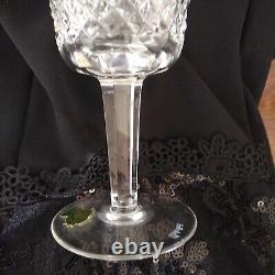 Set 6 WATERFORD Crystal ALANA Large 7 Water Goblets Wine Glasses Labels &Marked