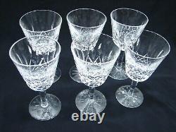 Set 6 Waterford Lismore Small Wine Crystal Stemware Glasses Goblet White/Red