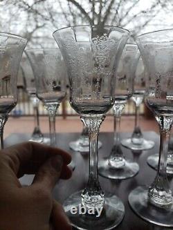 Set (6) Wine glasses 6 tall 2-1/2 oz, Etch #503, 5010 Heisey crystal Minuet