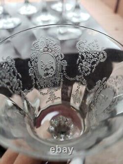 Set (6) Wine glasses 6 tall 2-1/2 oz, Etch #503, 5010 Heisey crystal Minuet