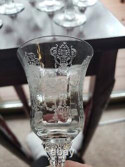 Set (6) Wine glasses 6 tall 2-1/2 oz, Etch #503, 5010 Heisey crystal Minuet