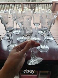 Set (6) Wine glasses 6 tall 2-1/2 oz, Etch #503, 5010 Heisey crystal Minuet