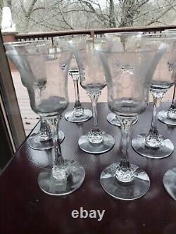 Set (6) Wine glasses 6 tall 2-1/2 oz, Etch #503, 5010 Heisey crystal Minuet