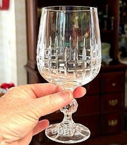 Set/ 8 BOHEMIA CRYSTAL Crystalex BELFAST 6.5 Water Goblets Wine Glass Ball Stem