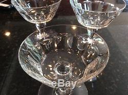 Set 8 Baccarat BRETAGNE Martini Champagne Wine Goblets Vintage Cut Crystal