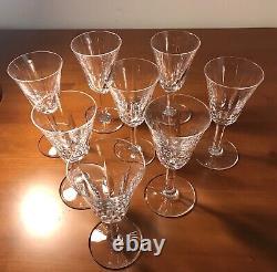 Set 8 Saint Louis France French Crystal Cerdagne Claret Wine Art Glasses 5.6