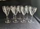 Set 8 Val St Lambert Crystal GEVAERT TCPL Wine Glasses Cut Panel 5 7/8