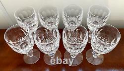 Set 8 Vtg WATERFORD CRYSTAL Colleen 2.5 oz Sherry Wine/Liqueur Glasses IRELAND