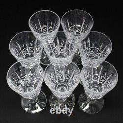 Set 8 Waterford Crystal Kylemore 6 Claret Wine Glasses Stems Goblets Old Mark