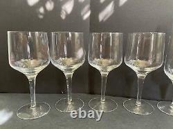 Set/8 vintage Orrefors Rhapsody Clear crystal wine(4) & champagne(4) glasses EUC