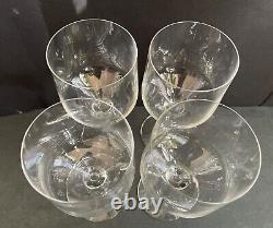 Set/8 vintage Orrefors Rhapsody Clear crystal wine(4) & champagne(4) glasses EUC