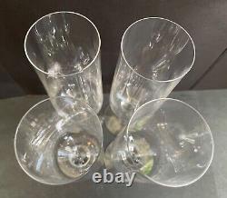 Set/8 vintage Orrefors Rhapsody Clear crystal wine(4) & champagne(4) glasses EUC