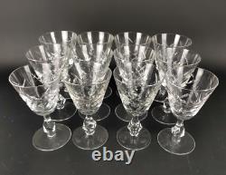 Set Of 12 Grace Grc1 Wine Glasses 5 Oz With Cut Leaf Pattern