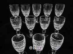 Set Of 12 Waterford Crystal Colleen Short Stem Sherry/wine Glasses, 4-1/4 Tall