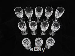 Set Of 12 Waterford Crystal Colleen Short Stem Sherry/wine Glasses, 4-1/4 Tall