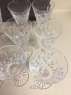 Set Of 12 Waterford Lismore Crystal 5-7/8 Claret Wine Glasses