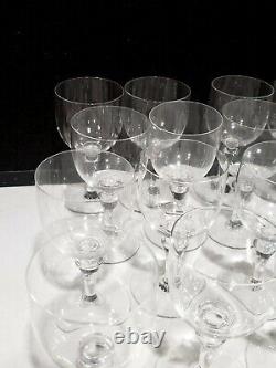 Set Of 15 Signed Baccarat Normandie 5 5/8 Claret Wine Glasses