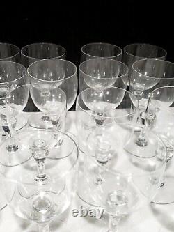 Set Of 15 Signed Baccarat Normandie 5 5/8 Claret Wine Glasses