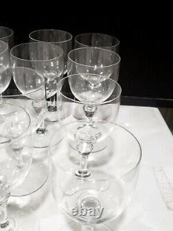Set Of 15 Signed Baccarat Normandie 5 5/8 Claret Wine Glasses