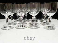 Set Of 15 Signed Baccarat Normandie 5 5/8 Claret Wine Glasses