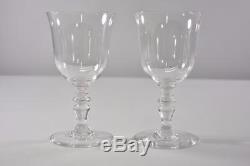 Set Of 2 Baccarat Crystal Provence Wine Glasses Stemware 6 3/8