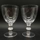 Set Of 2 Lalique St Hubert Crystal Bourdeaux Wine Glasses Cr2288