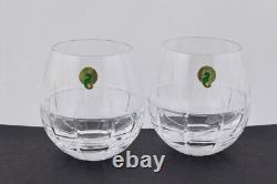 Set Of 2 Waterford Crystal Cluin Wine Stemless Glasses New