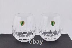 Set Of 2 Waterford Crystal Esprit Wine Stemless Glasses #1 New