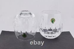 Set Of 2 Waterford Crystal Esprit Wine Stemless Glasses #1 New