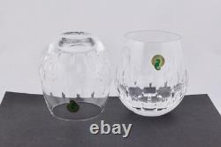 Set Of 2 Waterford Crystal Esprit Wine Stemless Glasses #1 New