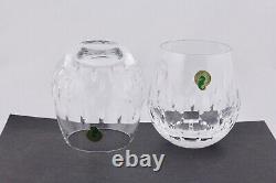 Set Of 2 Waterford Crystal Esprit Wine Stemless Glasses #1 New