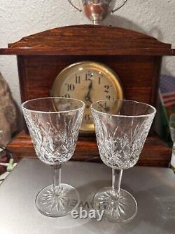 Set Of 2 Waterford LISMORE 1952 CLARET Mastercraft Dessert Wine Glasses 4.5 OZ