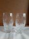 Set Of 2 Waterford Lismore Crystal Stemless Wine Glasses 6 tall 12 ounces
