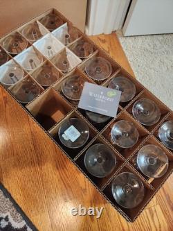 Set Of 23 Waterford Crystal Kildare Goblet Glasses 7 & White Wine Glasses 5 7/8