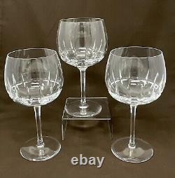 Set Of 3 Atlantis Cut Crystal LISBON Balloon Wine Glasses EXCELLENT