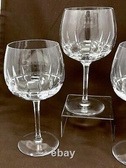 Set Of 3 Atlantis Cut Crystal LISBON Balloon Wine Glasses EXCELLENT