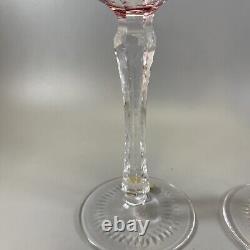Set Of 3 Blelkristall Cut to Clear Crystal Wine Glasses 8.25 Tall Germany