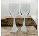 Set Of 4 Crystal wine glasses with Eiffel Tower stems