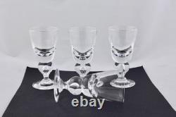 Set Of 4 Steuben Crystal Baluster Teardrop Stem 5 Wine Glasses