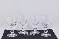 Set Of 4 Waterford Crystal Colleen 4-1/2 White Wine Glasses