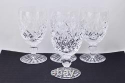 Set Of 4 Waterford Crystal Donegal 4-3/4 Claret Wine Glasses #1 Mint